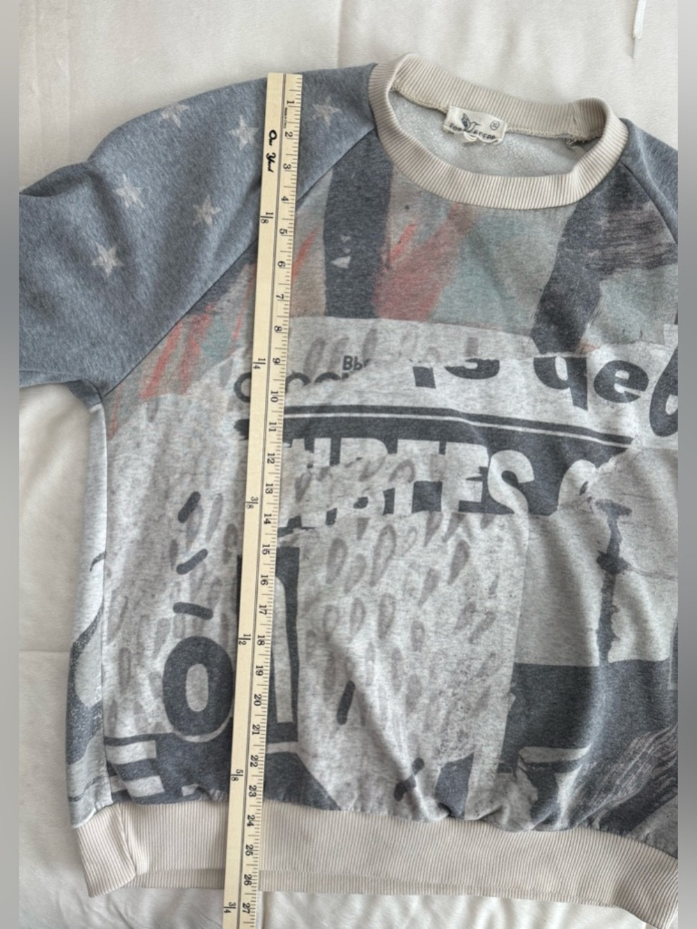 Vintage Style Graphic Sweatshirt Americana Free Spirit 1966 USA Made Pullover - Picture 6 of 8